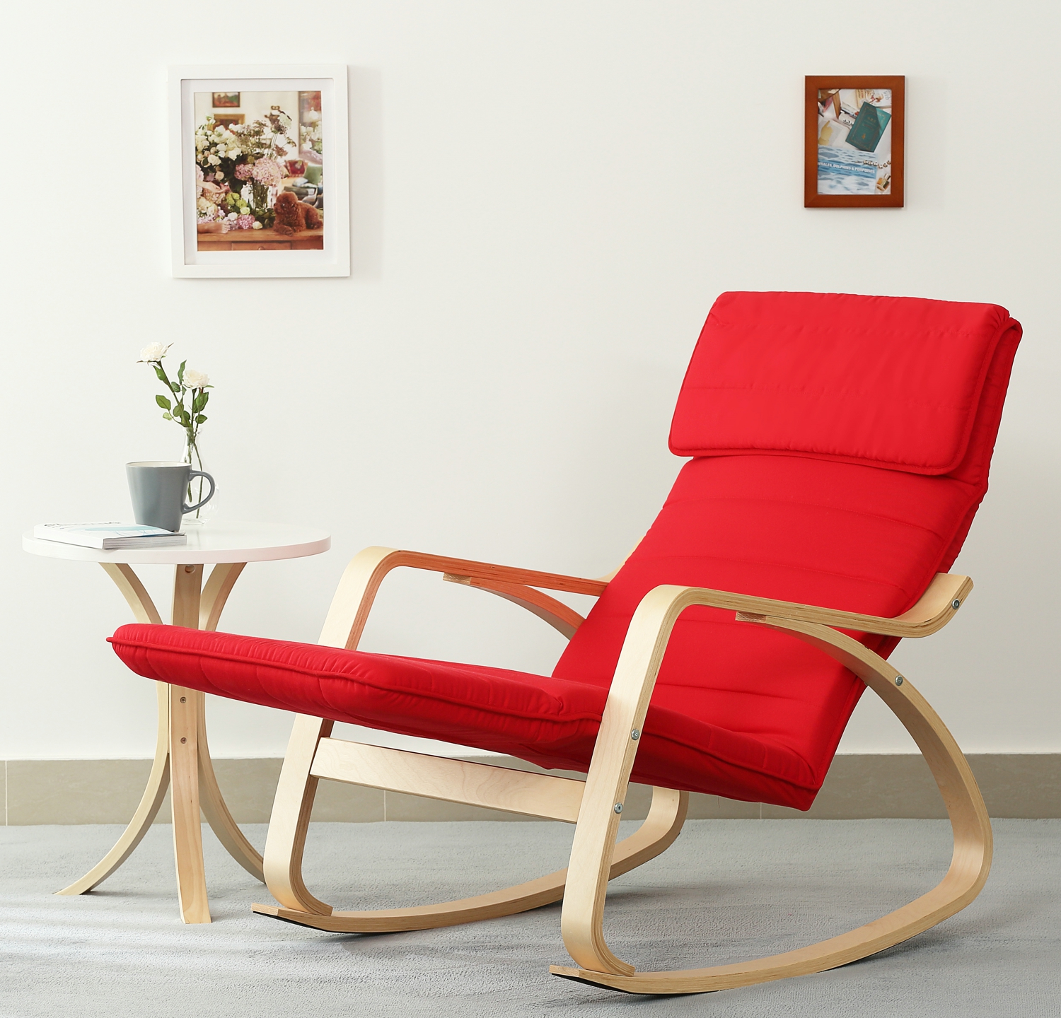 Orolay Comfortable Relax Rocking Chair Recliner Red